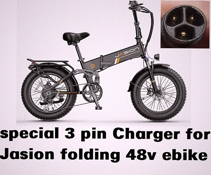 🔥AC Adapter special 3 PIN battery Charger for Jasion folding 48v electric bike