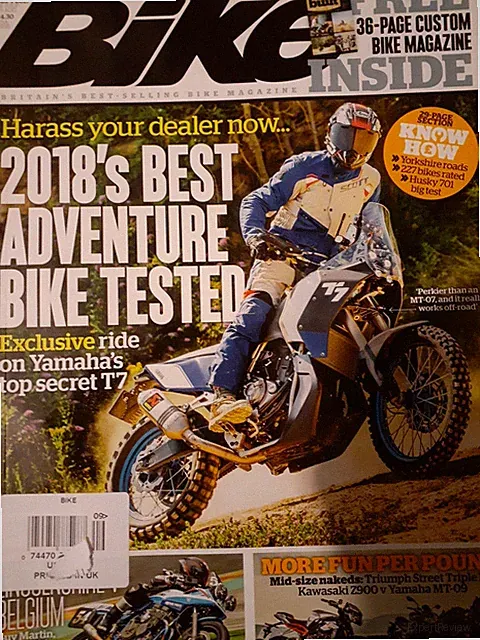 Bike,2018's best adventure bike tested,/free 36pg.bike mag.inside