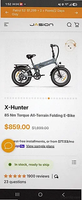 JASION E-BIKE X HUNTER UL 2849 certified