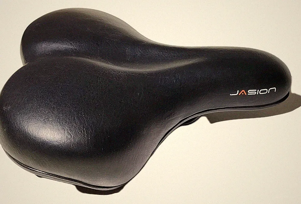 Jasion Wide Comfort Bike Saddle Seat Black Ergonomic Gel Padded