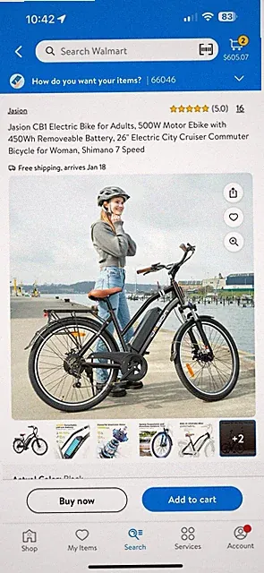 Still in Box! Jasion CB1 eBike, 500W Ebike w/450Wh ReMovBatt, 26" Shimano7Sp